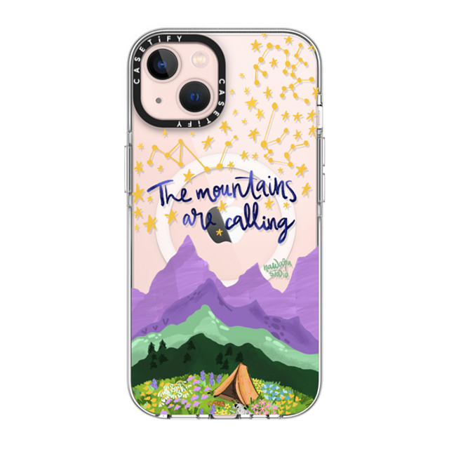 Nawara Studio x CASETiFY iPhone 13 ケース クリア クリア ケース MagSafe対応 The Mountains