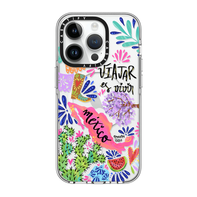 Nawara Studio x CASETiFY iPhone 14 Pro ケース クリア クリア ケース MagSafe対応 México my love