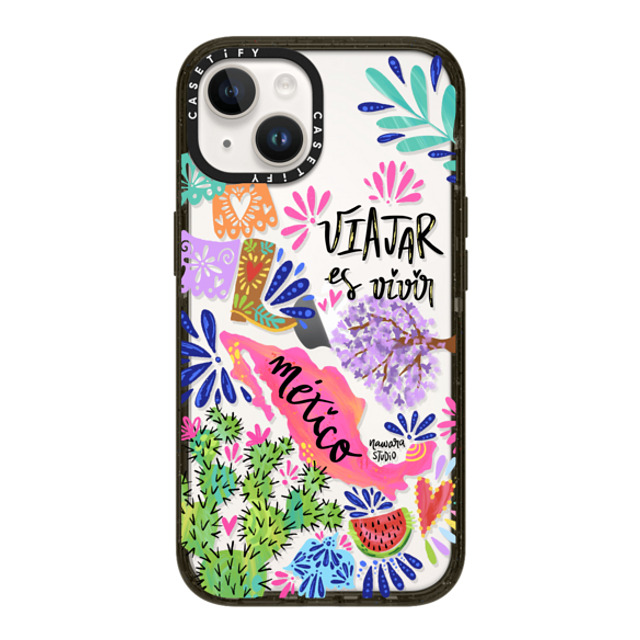 Nawara Studio x CASETiFY iPhone 14 ケース ブラック インパクトケース México my love