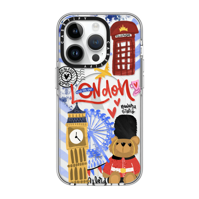 Nawara Studio x CASETiFY iPhone 14 Pro ケース クリア クリア ケース MagSafe対応 London Dreams