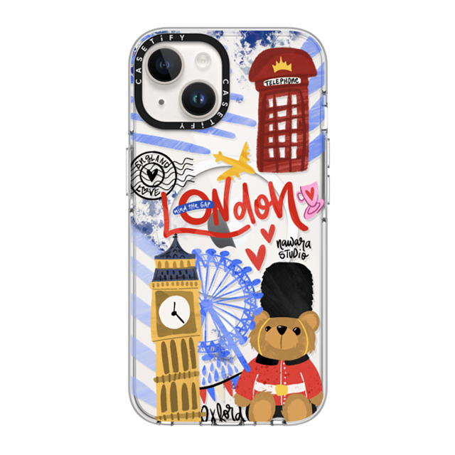 Nawara Studio x CASETiFY iPhone 14 ケース クリア クリア ケース MagSafe対応 London Dreams