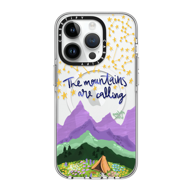 Nawara Studio x CASETiFY iPhone 14 Pro Case Clear Clear Case MagSafe Compatible The Mountains Nawara Studio x CASETiFY iPhone 14 Pro Case Clear Clear Case MagSafe Compatible The Mountains