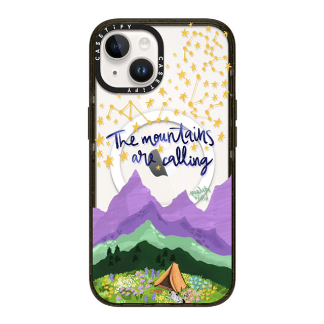 Nawara Studio x CASETiFY iPhone 14 ケース ブラック インパクトケース MagSafe対応 The Mountains