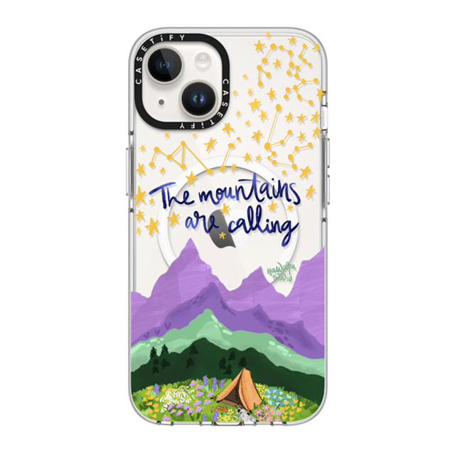 Nawara Studio x CASETiFY iPhone 14 ケース クリア クリア ケース MagSafe対応 The Mountains