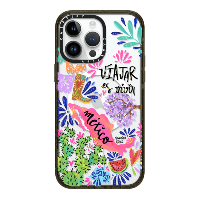 Nawara Studio x CASETiFY iPhone 14 Pro Max ケース ブラック インパクトケース MagSafe対応 México my love