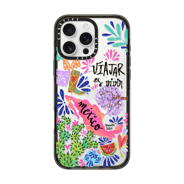 Nawara Studio x CASETiFY iPhone 16 Pro Max ケース ブラック インパクトケース MagSafe対応 México my love