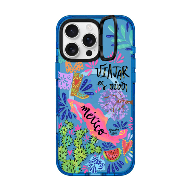 Nawara Studio x CASETiFY iPhone 16 Pro Max Case スカイブルー インパクトリングスタンドケース MagSafe対応 México my love Nawara Studio x CASETiFY iPhone 16 Pro Max Case スカイブルー インパクトリングスタンドケース MagSafe対応 México my love