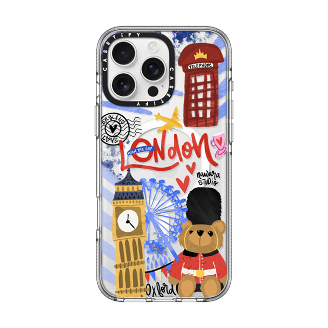 Nawara Studio x CASETiFY iPhone 16 Pro Max ケース クリア クリア ケース MagSafe対応 London Dreams