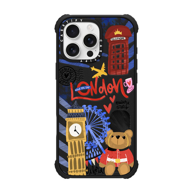 Nawara Studio x CASETiFY iPhone 16 Pro Max Case Matte Black ウルトラ インパクトケース MagSafe 対応 London Dreams Nawara Studio x CASETiFY iPhone 16 Pro Max Case Matte Black ウルトラ インパクトケース MagSafe 対応 London Dreams