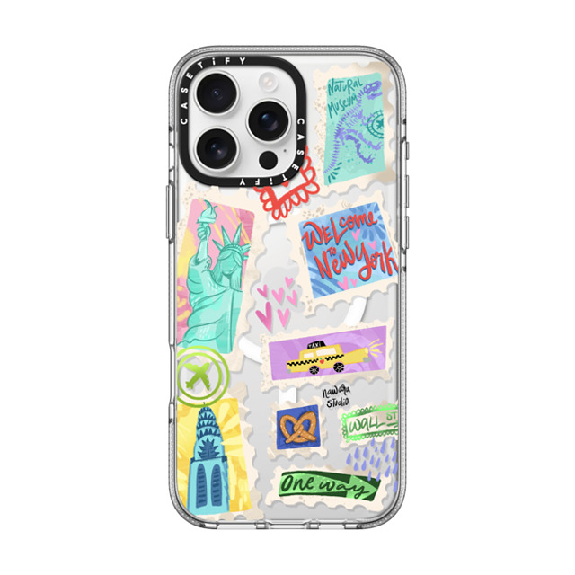 Nawara Studio x CASETiFY iPhone 16 Pro Max ケース クリア クリア ケース MagSafe対応 Welcome to New York