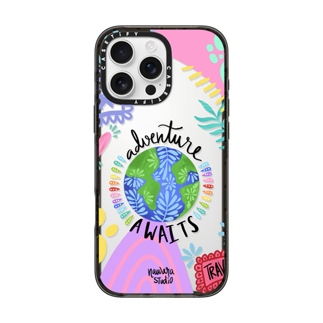 Nawara Studio x CASETiFY iPhone 16 Pro Max ケース Travel,Digital Art ブラック インパクトケース Adverture Awaits Mother's Day Nawara Studio x CASETiFY iPhone 16 Pro Max ケース Travel,Digital Art ブラック インパクトケース Adverture Awaits Mother's Day