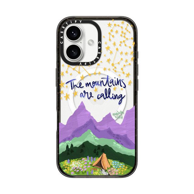 Nawara Studio x CASETiFY iPhone 16 ケース ブラック インパクトケース MagSafe対応 The Mountains