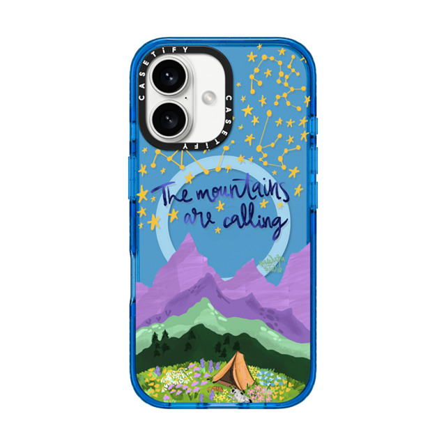 Nawara Studio x CASETiFY iPhone 16 ケース スカイブルー インパクトケース MagSafe対応 The Mountains