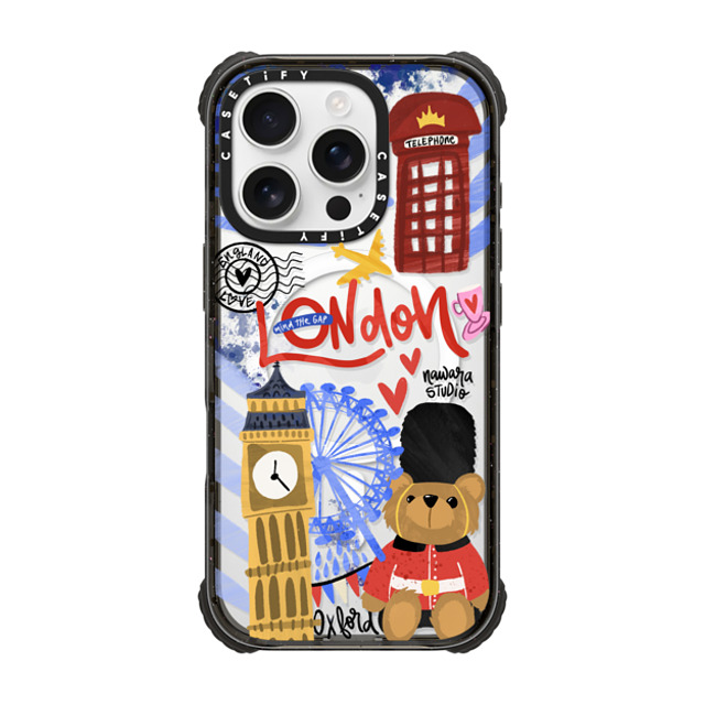 Nawara Studio x CASETiFY iPhone 16 Pro Case Black ウルトラ インパクトケース MagSafe 対応 London Dreams Nawara Studio x CASETiFY iPhone 16 Pro Case Black ウルトラ インパクトケース MagSafe 対応 London Dreams