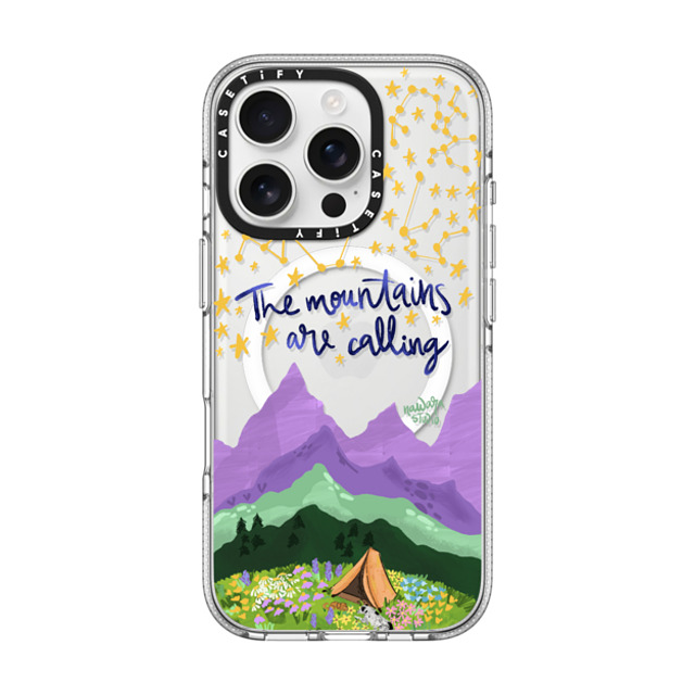 Nawara Studio x CASETiFY iPhone 16 Pro ケース クリア クリア ケース MagSafe対応 The Mountains