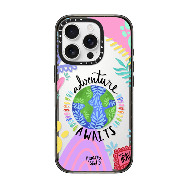 Nawara Studio x CASETiFY iPhone 16 Pro ケース Travel,Digital Art ブラック インパクトケース Adverture Awaits Father's Day Nawara Studio x CASETiFY iPhone 16 Pro ケース Travel,Digital Art ブラック インパクトケース Adverture Awaits Father's Day