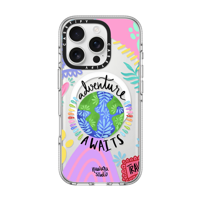 Nawara Studio x CASETiFY iPhone 16 Pro ケース Travel,Digital Art クリア クリア ケース MagSafe対応 Adverture Awaits Father's Day Nawara Studio x CASETiFY iPhone 16 Pro ケース Travel,Digital Art クリア クリア ケース MagSafe対応 Adverture Awaits Father's Day