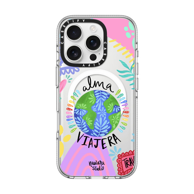 Nawara Studio x CASETiFY iPhone 16 Pro ケース Travel,Digital Art クリア クリア ケース MagSafe対応 Alma Viajera Mother's Day Nawara Studio x CASETiFY iPhone 16 Pro ケース Travel,Digital Art クリア クリア ケース MagSafe対応 Alma Viajera Mother's Day