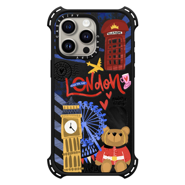 Nawara Studio x CASETiFY iPhone 15 Pro Max Case Travel,Digital Art Matte Black バウンスケース London Dreams Back to School Nawara Studio x CASETiFY iPhone 15 Pro Max Case Travel,Digital Art Matte Black バウンスケース London Dreams Back to School