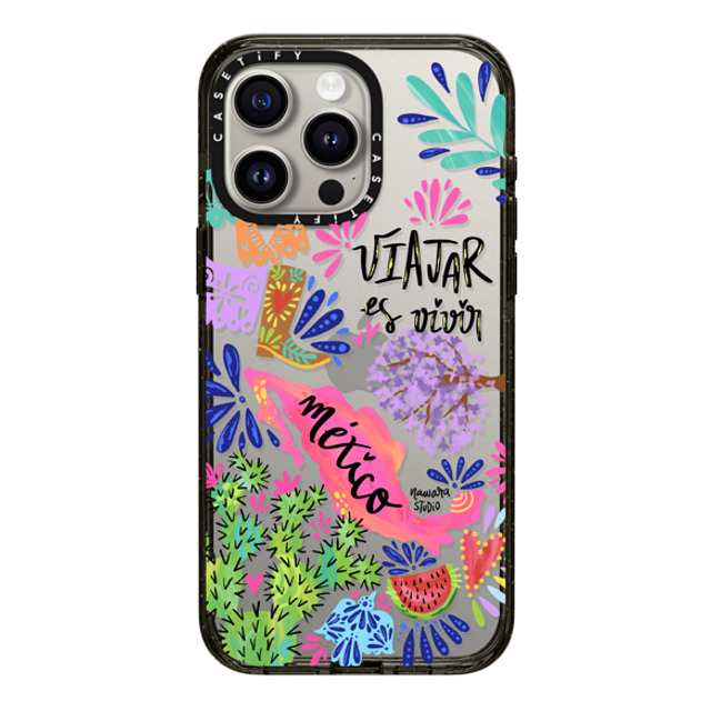 Nawara Studio x CASETiFY iPhone 15 Pro Max ケース ブラック インパクトケース México my love