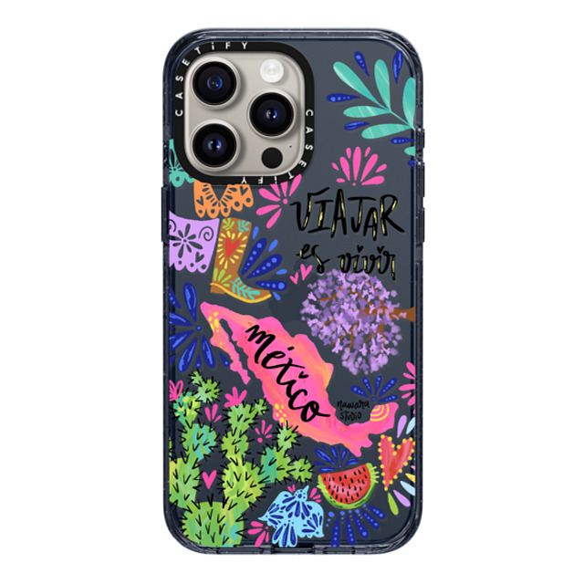 Nawara Studio x CASETiFY iPhone 15 Pro Max Case Classic Blue Impact Case México my love Nawara Studio x CASETiFY iPhone 15 Pro Max Case Classic Blue Impact Case México my love