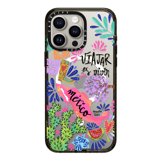 Nawara Studio x CASETiFY iPhone 15 Pro Max ケース ブラック インパクトケース MagSafe対応 México my love