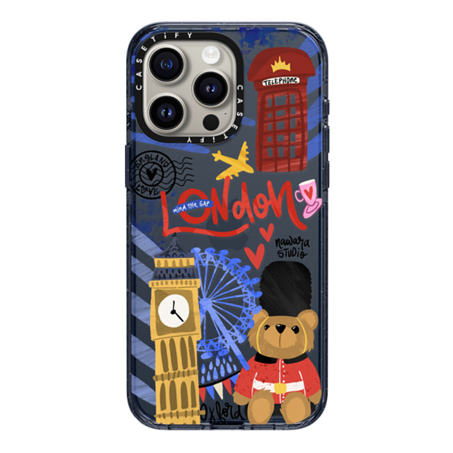 Nawara Studio x CASETiFY iPhone 15 Pro Max Case Classic Blue Impact Case London Dreams Nawara Studio x CASETiFY iPhone 15 Pro Max Case Classic Blue Impact Case London Dreams