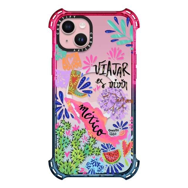 Nawara Studio x CASETiFY iPhone 15 Plus Case Travel,Digital Art Cotton Candy バウンスケース México my love Mother's Day Nawara Studio x CASETiFY iPhone 15 Plus Case Travel,Digital Art Cotton Candy バウンスケース México my love Mother's Day