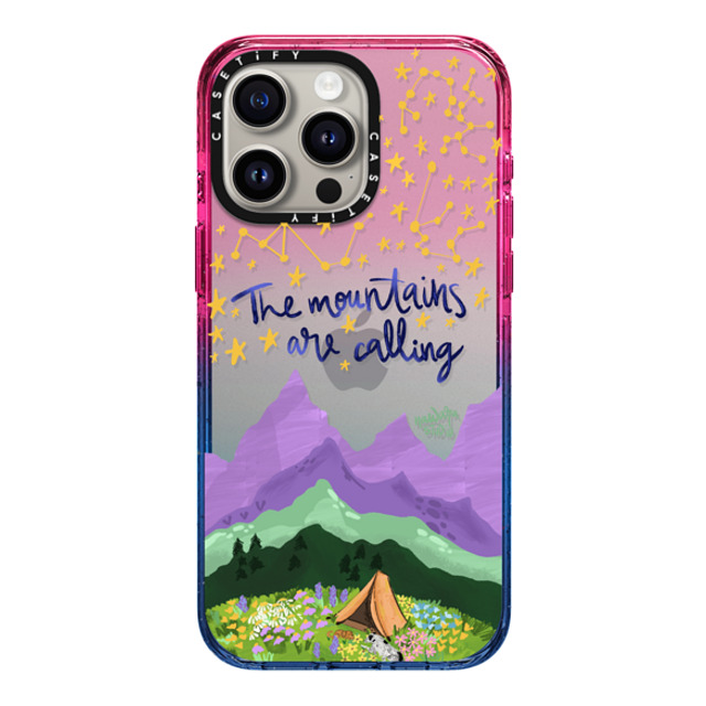 Nawara Studio x CASETiFY iPhone 15 Pro Max ケース Cotton Candy インパクトケース The Mountains