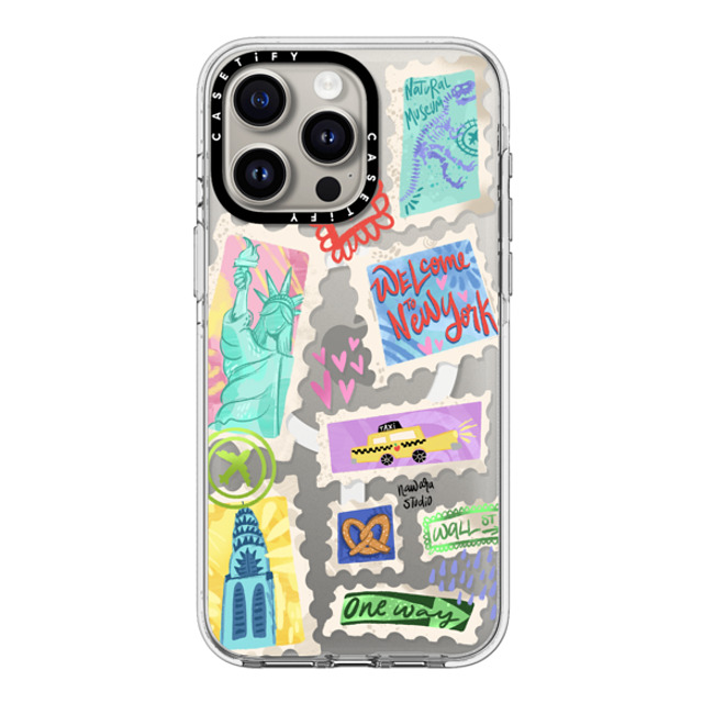 Nawara Studio x CASETiFY iPhone 15 Pro Max ケース クリア クリア ケース MagSafe対応 Welcome to New York