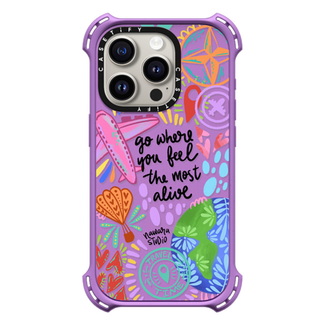 Nawara Studio x CASETiFY iPhone 15 Pro Case Travel,Digital Art Matte Purple バウンスケース Travel Time Mother's Day Nawara Studio x CASETiFY iPhone 15 Pro Case Travel,Digital Art Matte Purple バウンスケース Travel Time Mother's Day