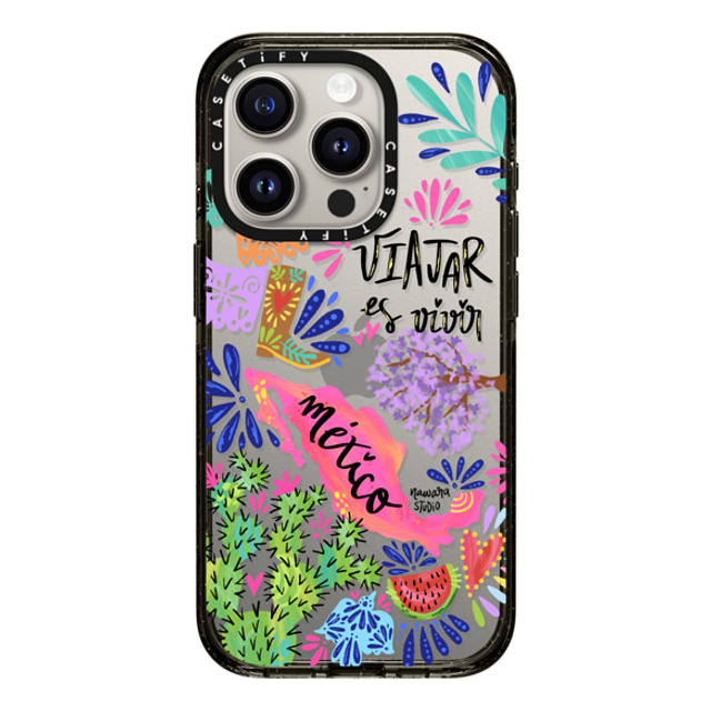 Nawara Studio x CASETiFY iPhone 15 Pro ケース ブラック インパクトケース México my love