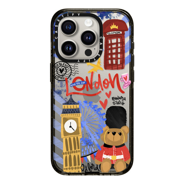 Nawara Studio x CASETiFY iPhone 15 Pro ケース ブラック インパクトケース London Dreams