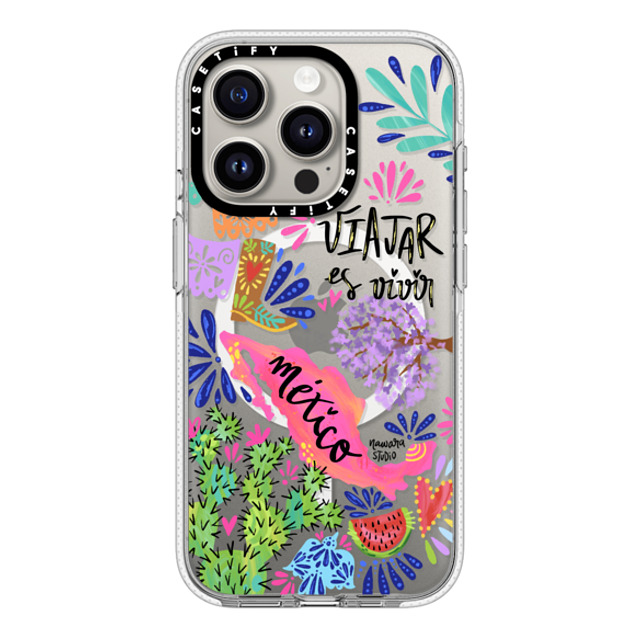 Nawara Studio x CASETiFY iPhone 15 Pro ケース クリア クリア ケース MagSafe対応 México my love