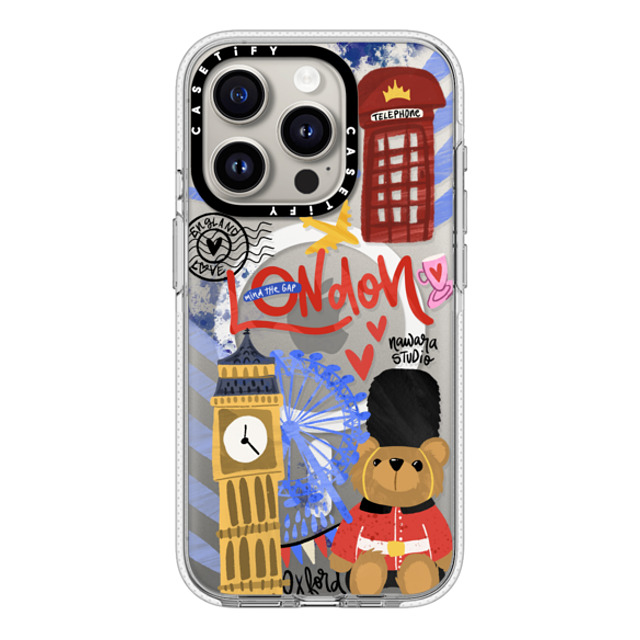 Nawara Studio x CASETiFY iPhone 15 Pro ケース クリア クリア ケース MagSafe対応 London Dreams