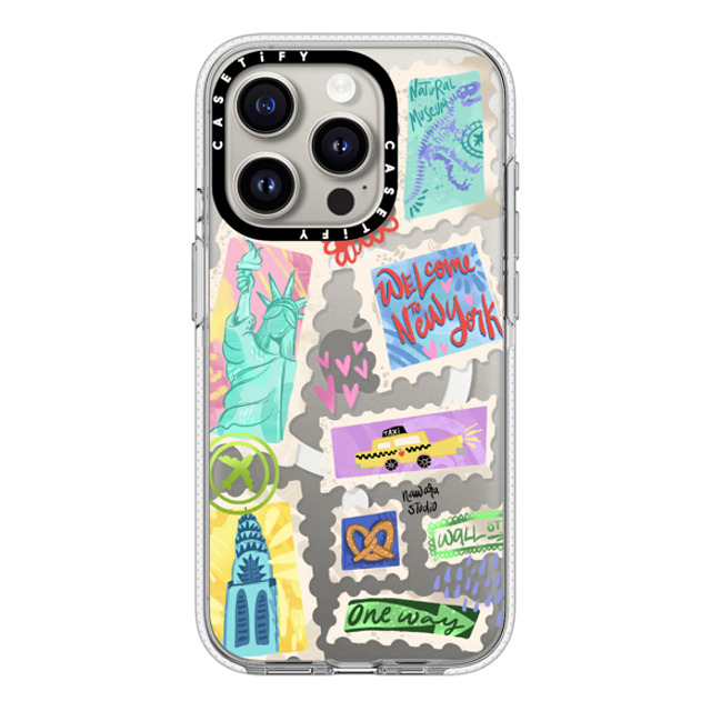 Nawara Studio x CASETiFY iPhone 15 Pro ケース クリア クリア ケース MagSafe対応 Welcome to New York