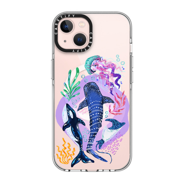 Nawara Studio x CASETiFY iPhone 13 ケース クリア クリア ケース MagSafe対応 Sea Kings by Nawara Studio