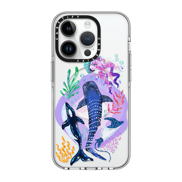 Nawara Studio x CASETiFY iPhone 14 Pro Case Clear Clear Case MagSafe Compatible Sea Kings by Nawara Studio Nawara Studio x CASETiFY iPhone 14 Pro Case Clear Clear Case MagSafe Compatible Sea Kings by Nawara Studio