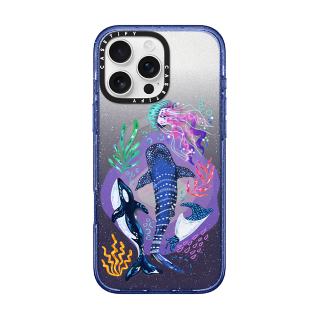 Nawara Studio x CASETiFY iPhone 16 Pro Max Case Sticker,Summer Glitter Indigo Impact Case MagSafe Compatible Sea Kings by Nawara Studio Back to School Nawara Studio x CASETiFY iPhone 16 Pro Max Case Sticker,Summer Glitter Indigo Impact Case MagSafe Compatible Sea Kings by Nawara Studio Back to School