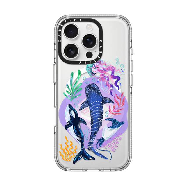 Nawara Studio x CASETiFY iPhone 16 Pro ケース クリア クリア ケース MagSafe対応 Sea Kings by Nawara Studio