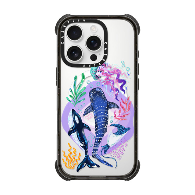Nawara Studio x CASETiFY iPhone 16 Pro Case Black ウルトラ インパクトケース MagSafe 対応 Sea Kings by Nawara Studio Nawara Studio x CASETiFY iPhone 16 Pro Case Black ウルトラ インパクトケース MagSafe 対応 Sea Kings by Nawara Studio