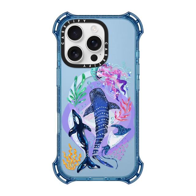 Nawara Studio x CASETiFY iPhone 16 Pro Case ベイビーブルー バウンスケース Sea Kings by Nawara Studio Nawara Studio x CASETiFY iPhone 16 Pro Case ベイビーブルー バウンスケース Sea Kings by Nawara Studio