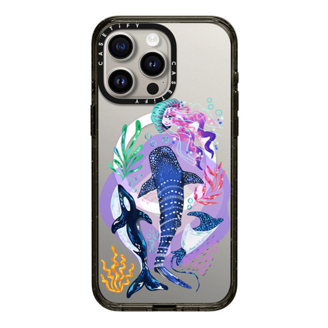 Nawara Studio x CASETiFY iPhone 15 Pro Max ケース ブラック インパクトケース MagSafe対応 Sea Kings by Nawara Studio