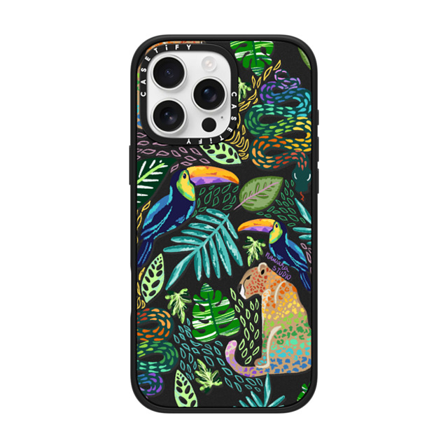 Nawara Studio x CASETiFY iPhone 16 Pro Max ケース Sticker,Animal マットブラック インパクトケース MagSafe対応 Tropical Soul by Nawara Studio Father's Day Nawara Studio x CASETiFY iPhone 16 Pro Max ケース Sticker,Animal マットブラック インパクトケース MagSafe対応 Tropical Soul by Nawara Studio Father's Day