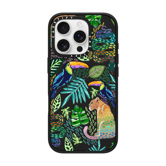 Nawara Studio x CASETiFY iPhone 16 Pro ケース Sticker,Animal マットブラック インパクトケース MagSafe対応 Tropical Soul by Nawara Studio Father's Day Nawara Studio x CASETiFY iPhone 16 Pro ケース Sticker,Animal マットブラック インパクトケース MagSafe対応 Tropical Soul by Nawara Studio Father's Day