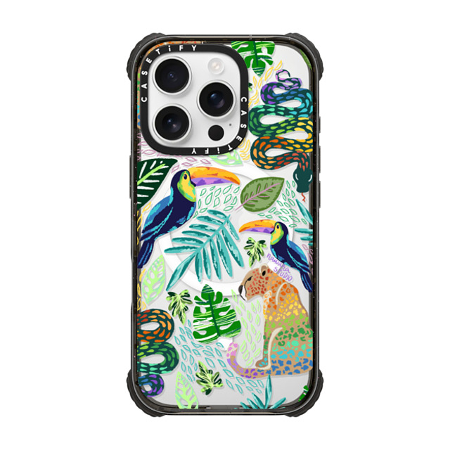 Nawara Studio x CASETiFY iPhone 16 Pro ケース Sticker,Animal ブラック ウルトラ インパクトケース MagSafe 対応 Tropical Soul by Nawara Studio Father's Day Nawara Studio x CASETiFY iPhone 16 Pro ケース Sticker,Animal ブラック ウルトラ インパクトケース MagSafe 対応 Tropical Soul by Nawara Studio Father's Day