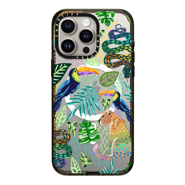 Nawara Studio x CASETiFY iPhone 15 Pro Max ケース Sticker,Animal ブラック インパクトケース MagSafe対応 Tropical Soul by Nawara Studio Father's Day Nawara Studio x CASETiFY iPhone 15 Pro Max ケース Sticker,Animal ブラック インパクトケース MagSafe対応 Tropical Soul by Nawara Studio Father's Day