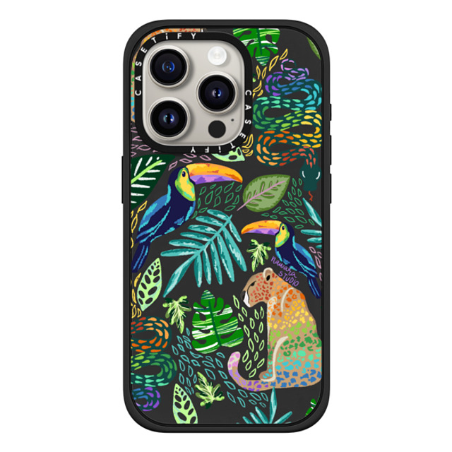Nawara Studio x CASETiFY iPhone 15 Pro ケース Sticker,Animal マットブラック インパクトケース MagSafe対応 Tropical Soul by Nawara Studio Father's Day Nawara Studio x CASETiFY iPhone 15 Pro ケース Sticker,Animal マットブラック インパクトケース MagSafe対応 Tropical Soul by Nawara Studio Father's Day