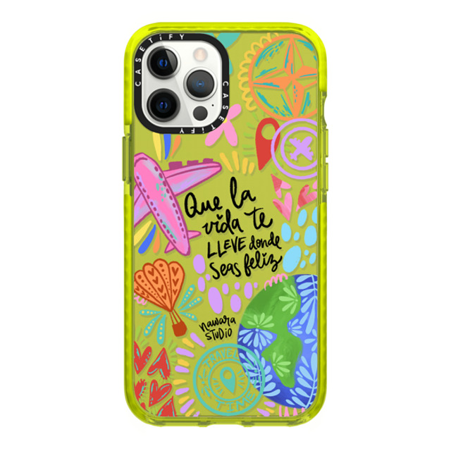 Nawara Studio x CASETiFY iPhone 12 Pro Max ケース Travel,Digital Art ネオン イエロー インパクトケース Ser feliz Mother's Day Nawara Studio x CASETiFY iPhone 12 Pro Max ケース Travel,Digital Art ネオン イエロー インパクトケース Ser feliz Mother's Day