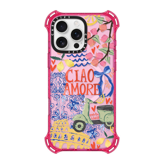 Nawara Studio x CASETiFY iPhone 16 Pro Max Case プリムローズ ピンク バウンスケース Ciao Amore Nawara Studio x CASETiFY iPhone 16 Pro Max Case プリムローズ ピンク バウンスケース Ciao Amore